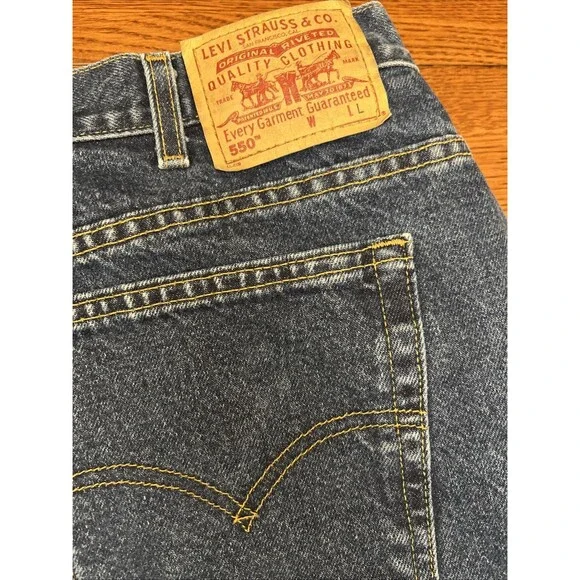 Levi's 550 Jeans Size 24L Plus Hi Rise Relaxed Tapered Blue 100% Cotton - Picture 10 of 11